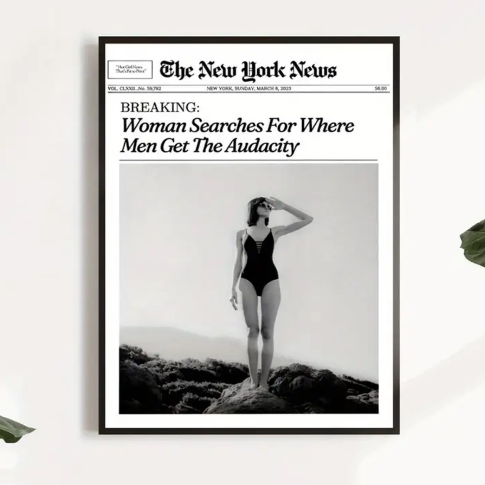 “Where Men Get The Audacity” Canvas Feminist Print Wall Art - Picture 5 of 6